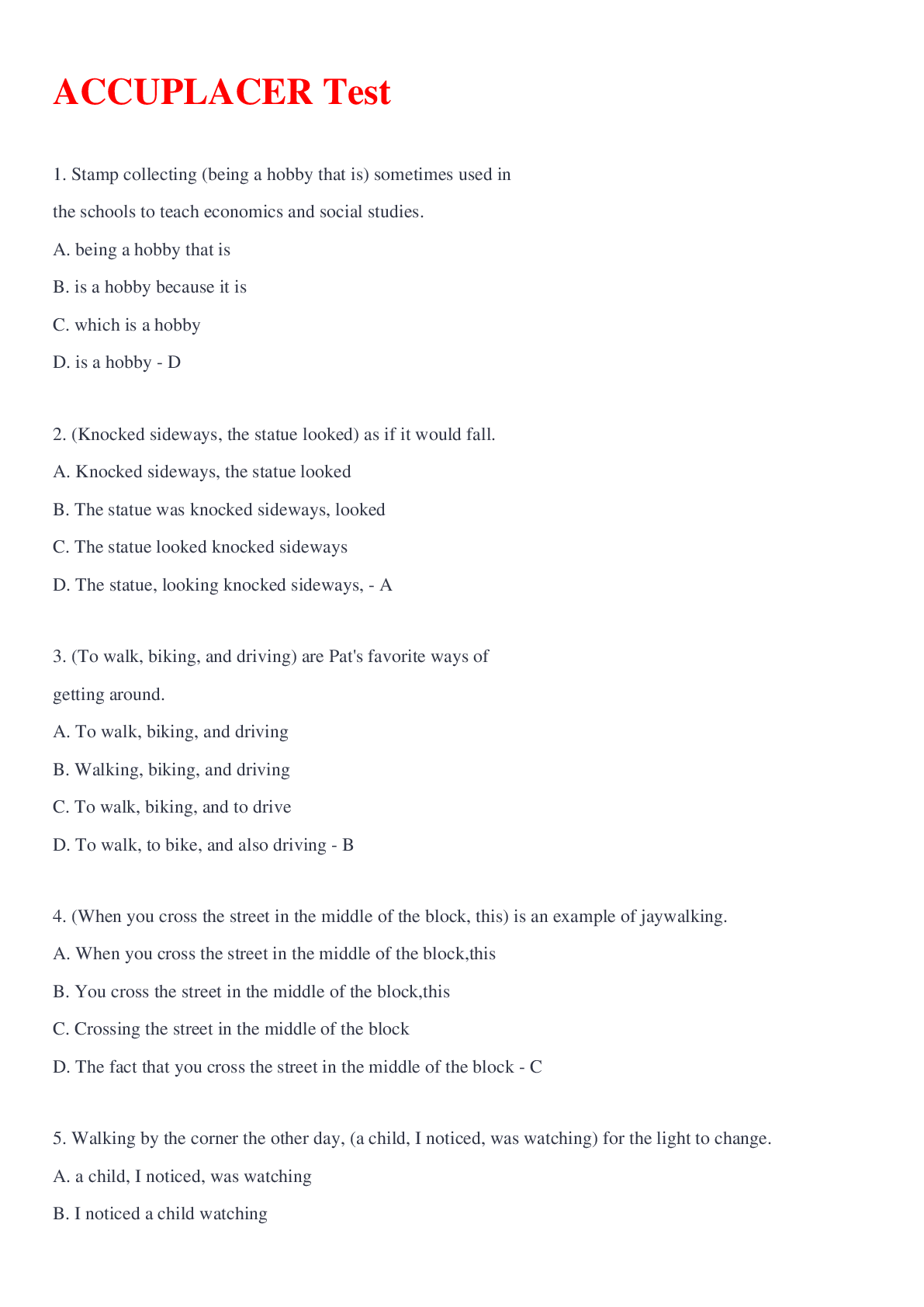 Preview image for ACCUPLACER TEST STUDY GUIDE